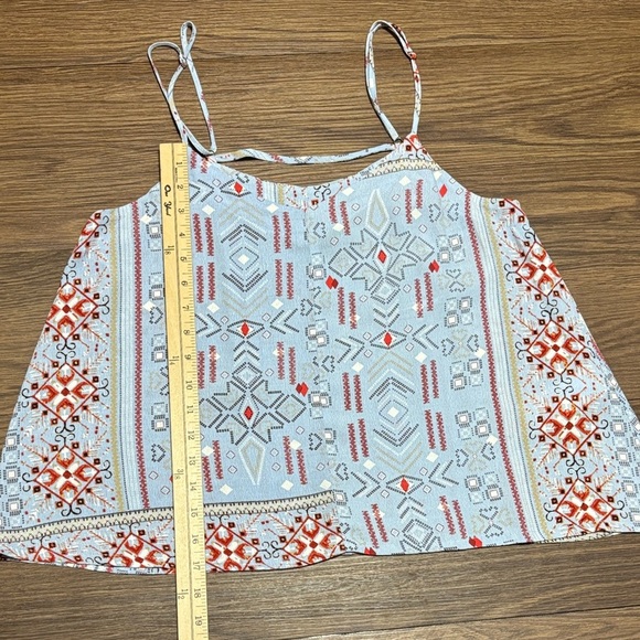 MINKPINK Geometric Print Camisole in Blue and Red - Picture 5 of 7